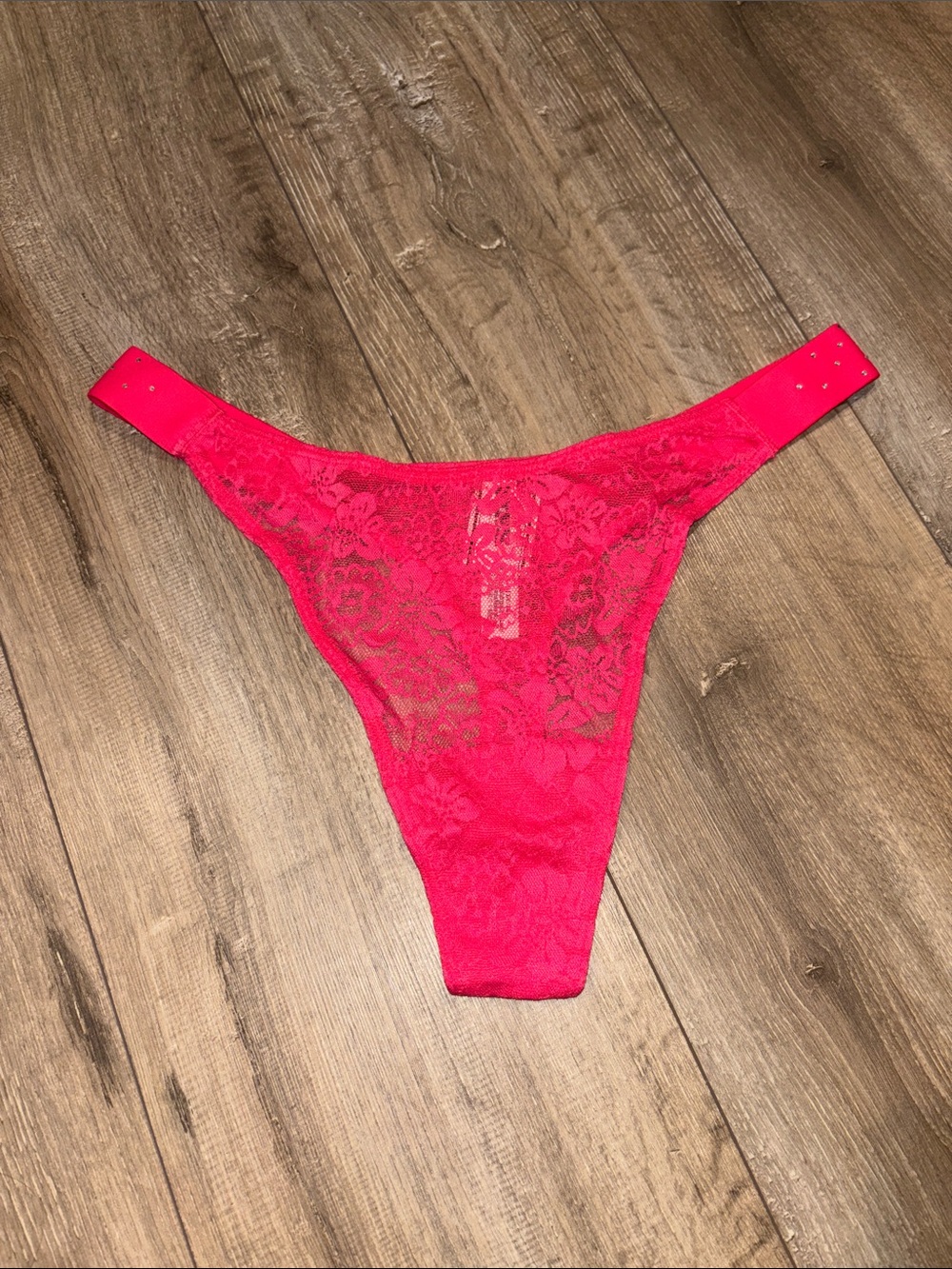PINK Victoria’s Secret Lace Bling Thong Panty